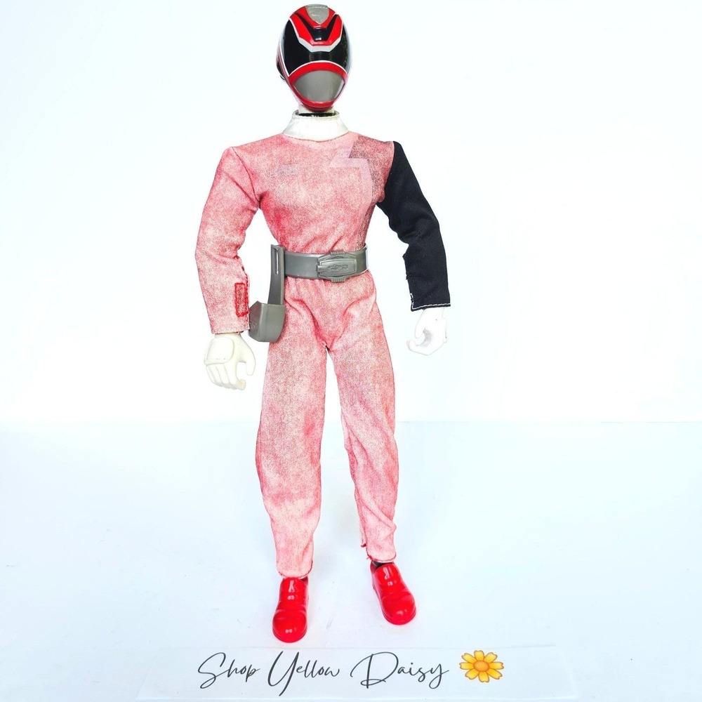 2005 Bandai Power Rangers SPD Red Ranger 12 Inch Action Figure Fabric Suit Toy